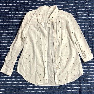 NWT GAP lightweight fitted boyfriend button-down shirt
